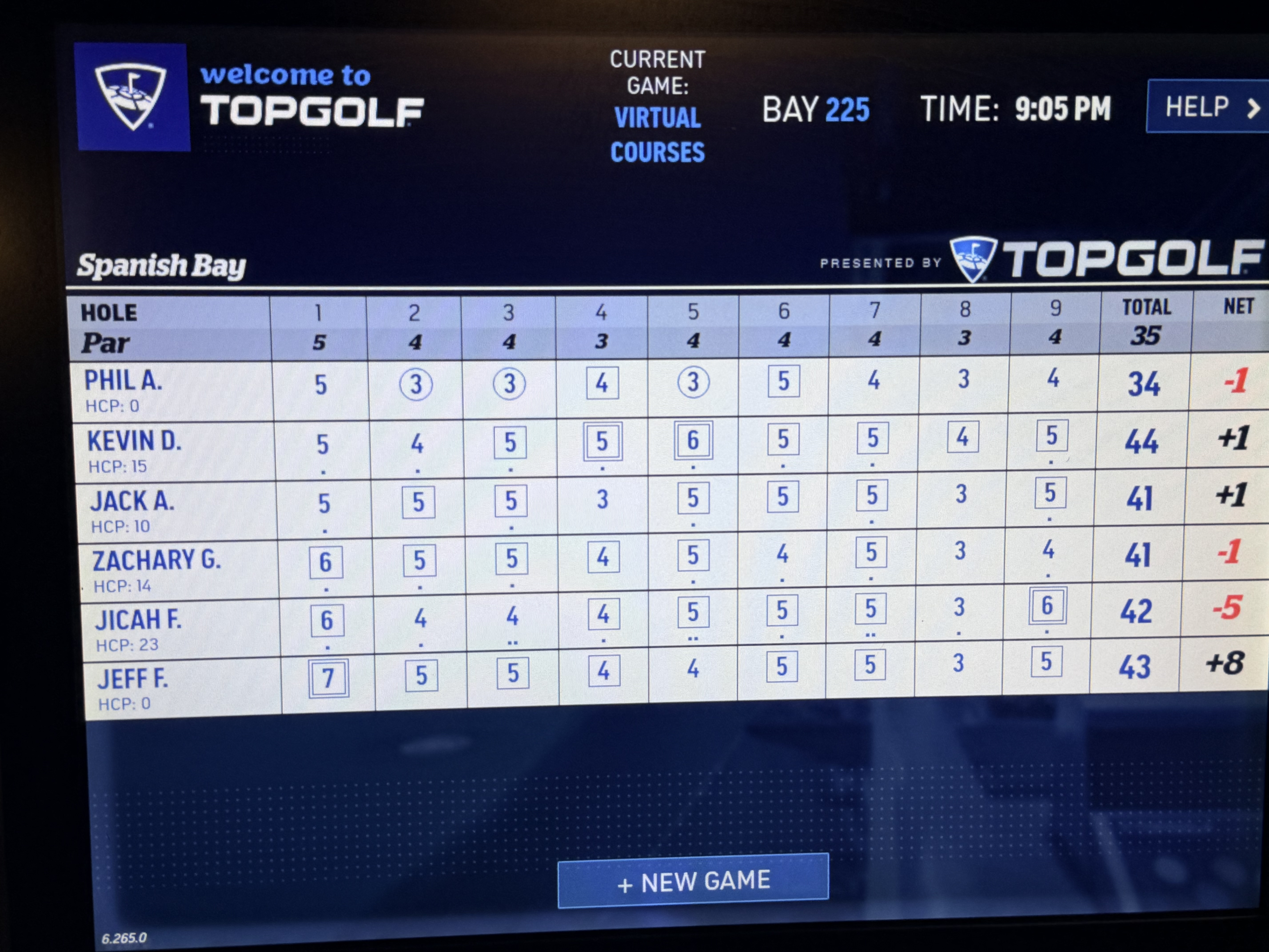 TopGolf League – Jan 26, 2026
